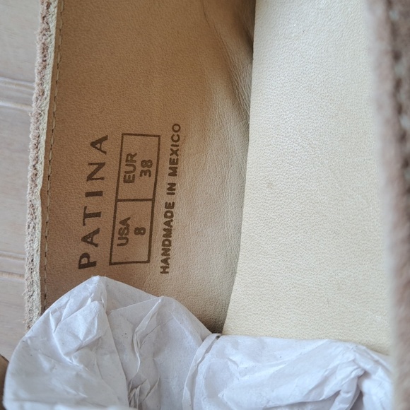 Patina Taupe Suede Leather Pointed Toe Loafers Portland Leather Goods Flats - Picture 5 of 7